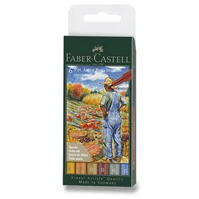 Faber-Castell Pitt Artist Pen Brush Fall 6 szt., końcówka B, jesienne odcienie